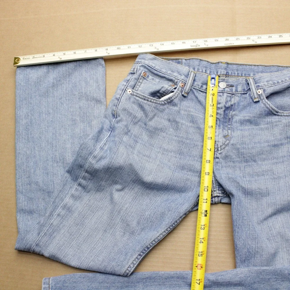Levis 527 Jeans Mens Sz 32x30 Medium Wash Denim Slim Bootcut Mid Rise Grunge Y2K